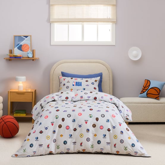 NBA Team Grey Marle Quilt Cover Set