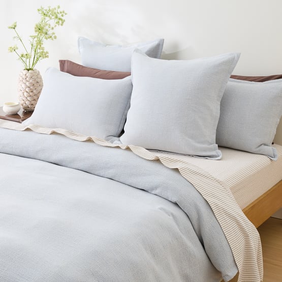 Jai Dusty Blue Matelasse Pillowcases 