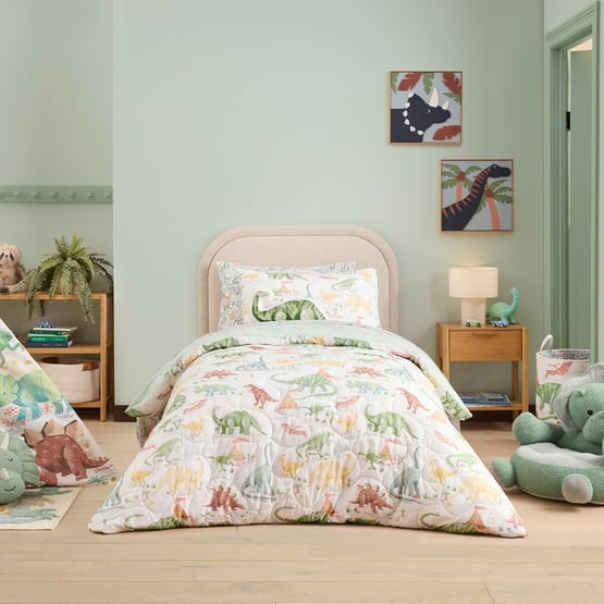 Bedrock Dreams White Quilted Quilt Cover Set
