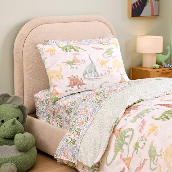 Bedrock Dreams White Quilted Quilt Cover Set