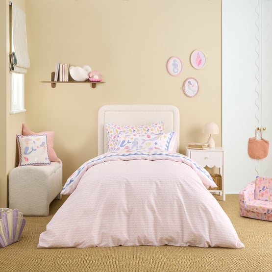 Shelley White Mermaid Quilt Cover Set