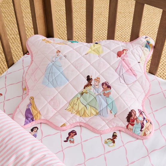 Disney Princess Pink Quilted Cot Quilt Cover Set