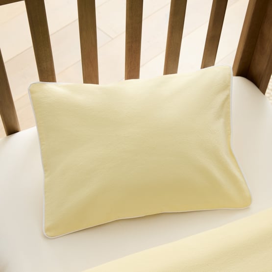Stonewashed Cotton Lemon Paddy Piped Cot Quilt Cover Set