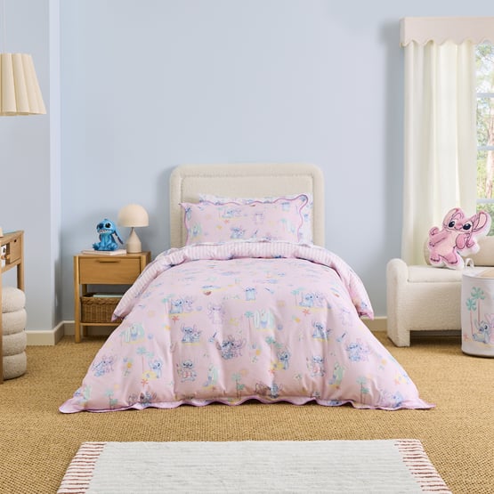 Disney Stitch Aloha Pink Quilt Cover Set