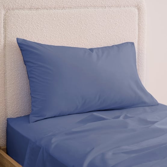 Organic Cotton Navy Percale Sheet Set
