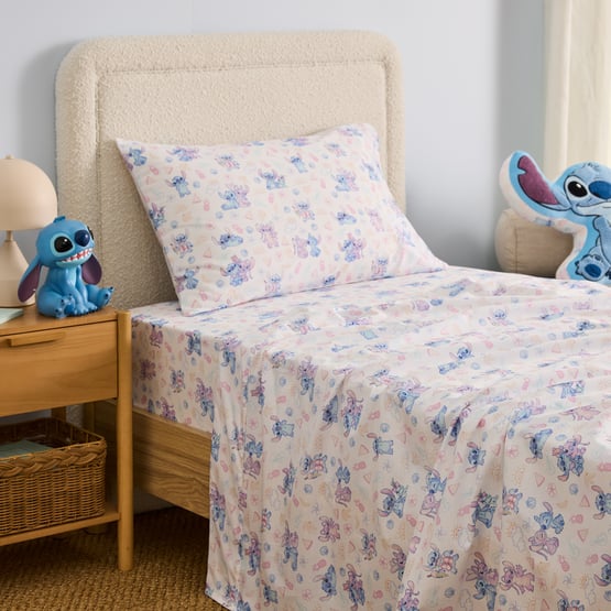 Disney Stitch Aloha White Sheet Set