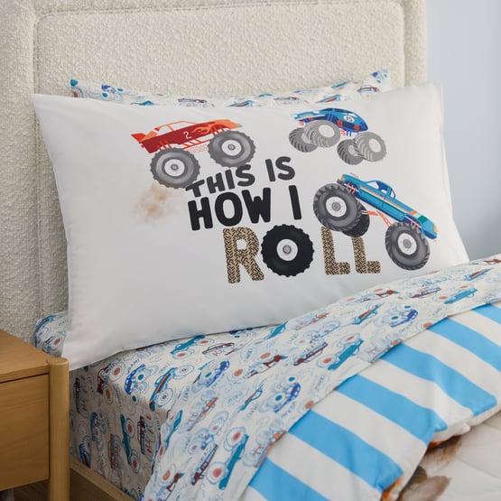 This Is How I Roll White Text Pillowcase 