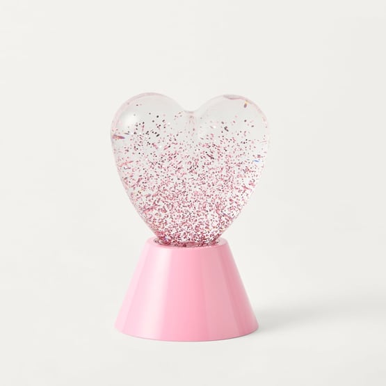 Glitter Love Heart USB Night Light 
