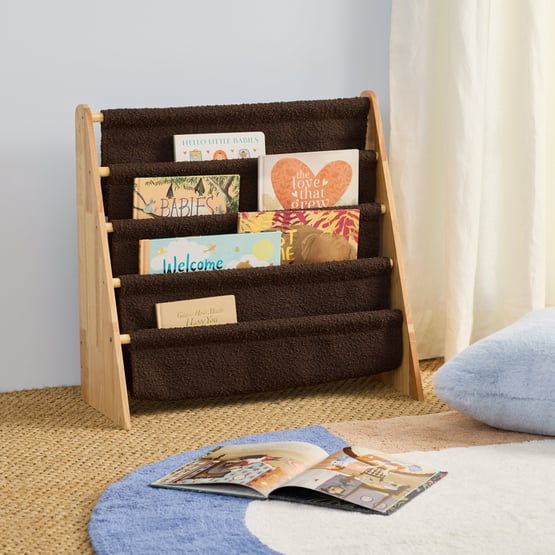 Chocolate Boucle Bookshelf