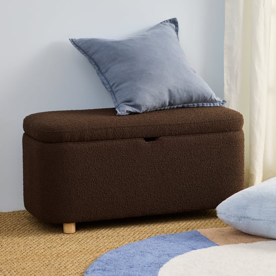 Chocolate Boucle Blanket Box