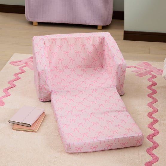 I Heart Bows Pink Flip Out Sofa