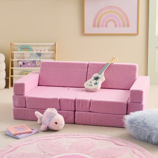 Sherpa Pink Lavender Play Sofa Set