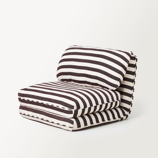 Fold Out Chocolate & Natural Lounge Chair