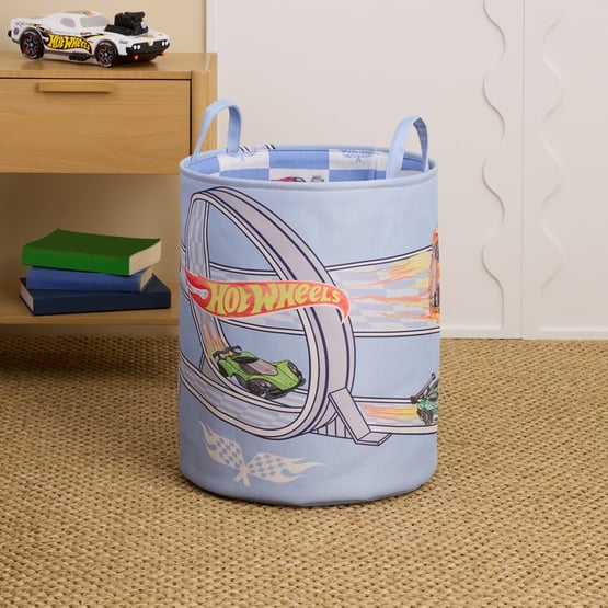 Mattel Hot Wheels Blue Turbo Track Storage Basket