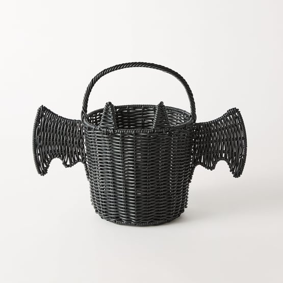 Halloween Black Spooky Bat Basket