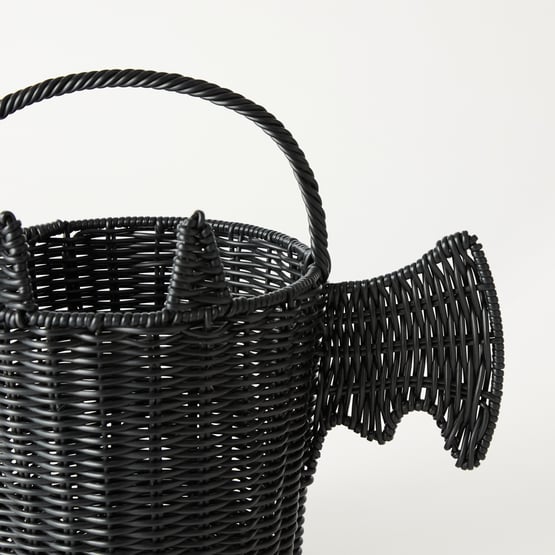 Halloween Black Spooky Bat Basket