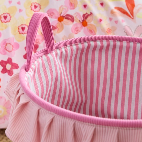 Pocketful Of Flowers Pink Storage Basket