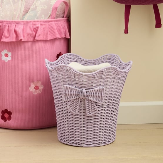 Bow Lilac Storage Basket