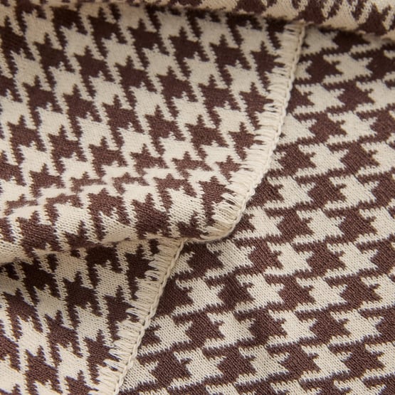 Houndstooth Chocolate Baby Blanket