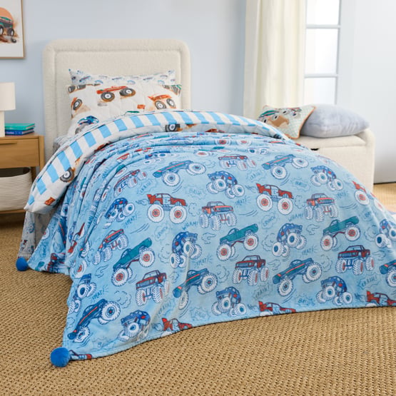 Big Off Road Adventure Blue Ultra Soft Blanket 