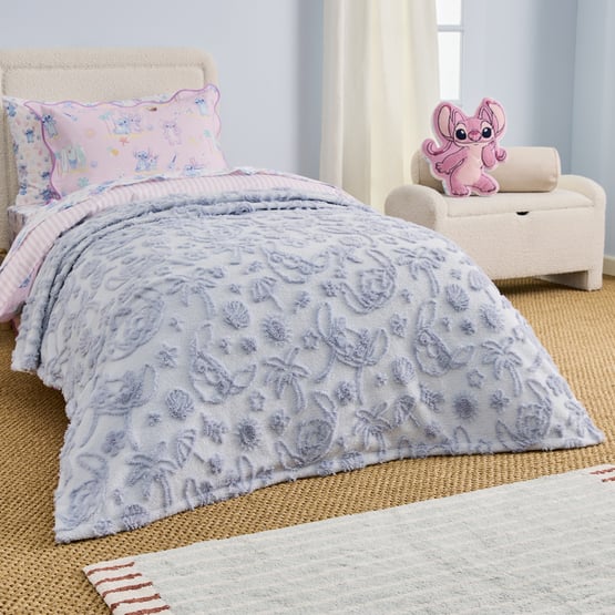 Disney Stitch Aloha Lilac Blue Blanket