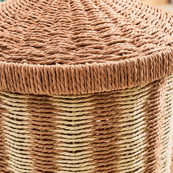 Brown Sugar Stripe Storage Basket