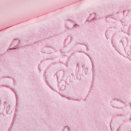 Mattel Barbie Ballet Faux Fur Blanket