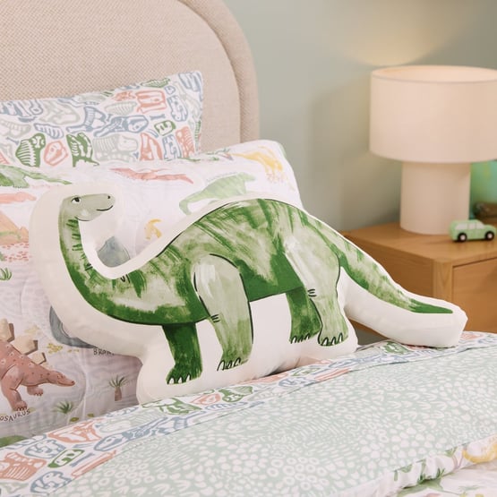 Bedrock Green Dreams Dinosaur Cushion