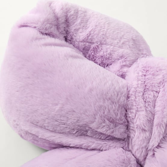 Fluffy Bow Lilac Cushion