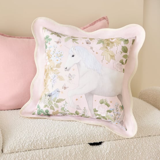 Fleur Harris Unicorn Dreams Pink Cushion