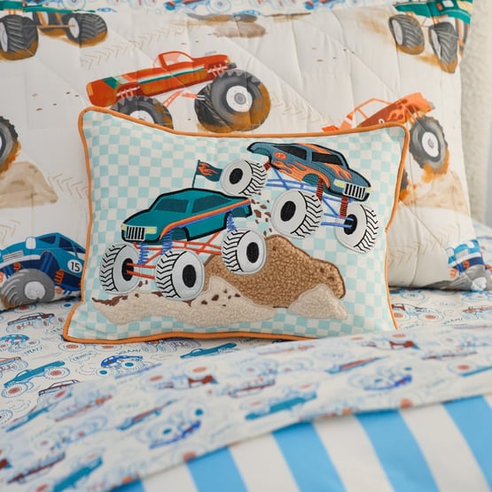 Big Off Road Adventure Blue Cushion