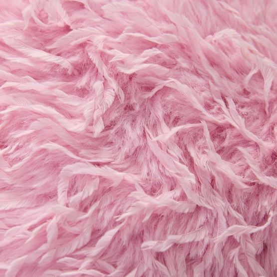 Recycled Faux Fur Pink Cushion