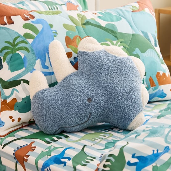 Triceratops Blue Cushion