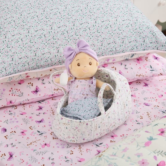 Olivia Baby in Carrier Ivory Snuggle Friend