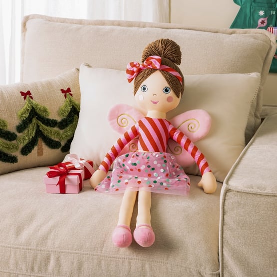 Sugar & Spice Christmas Pink & Red Soft Toy