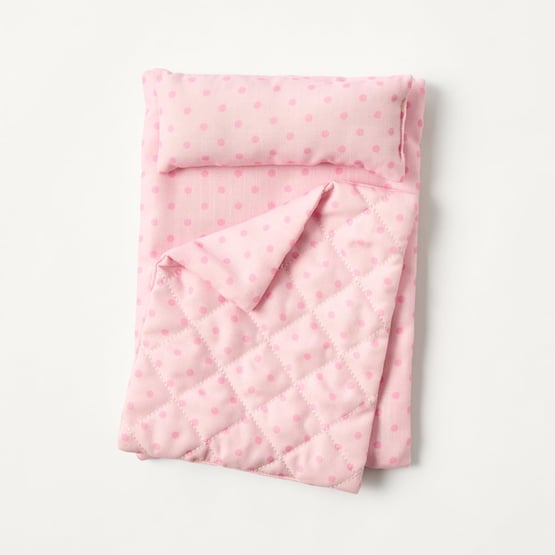 Islah's Doll Pink Polka Dot Play Bedding