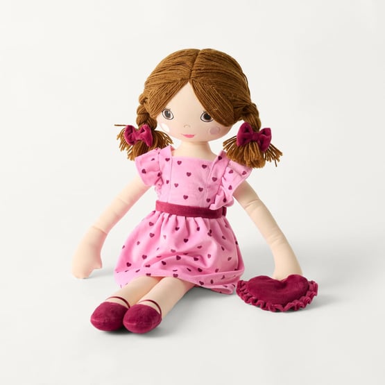 Velvet Heart Pink Snuggle Friend