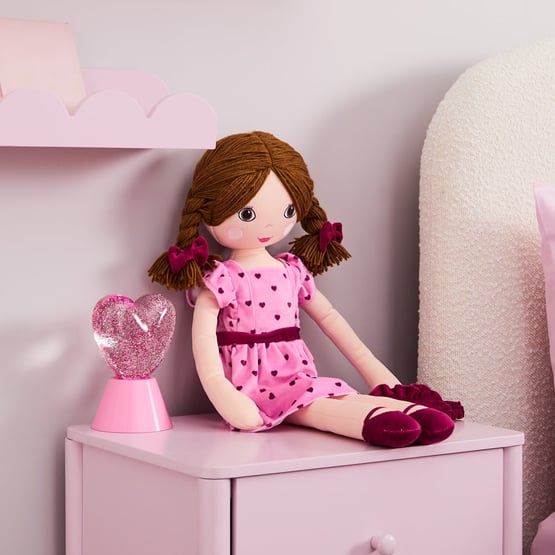 Pink Velvet Heart Snuggle Friends