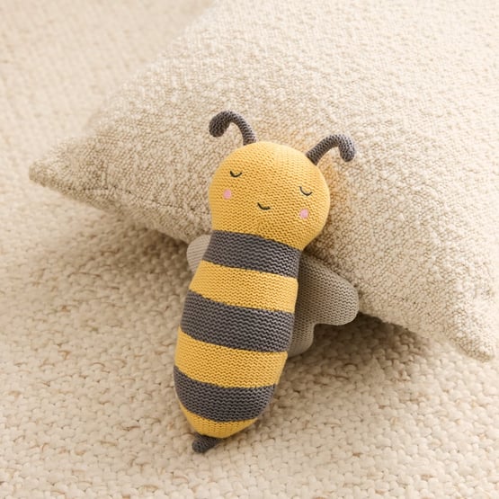 Baby Knitted Yellow Bee Rattle