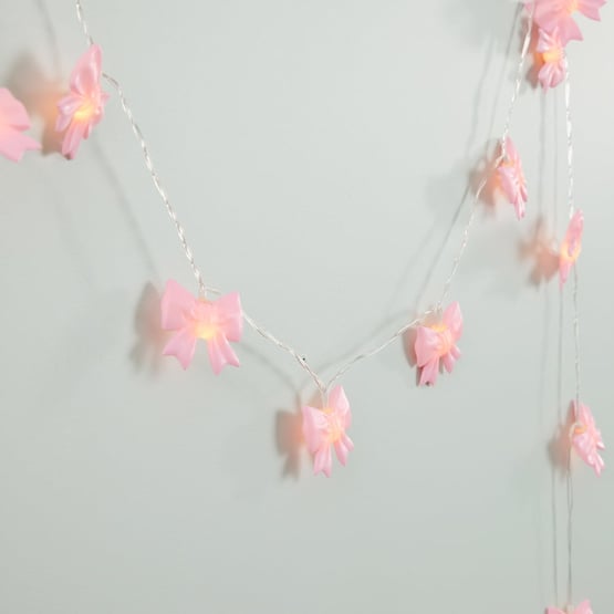 Pretty Bow Pink String Lights