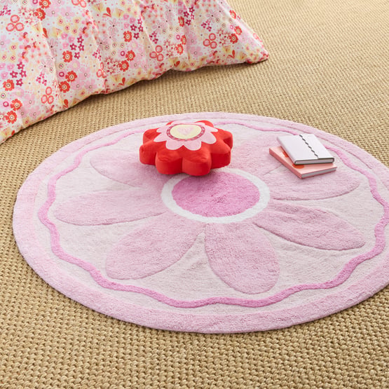 Daisy Pink Tufted Rug