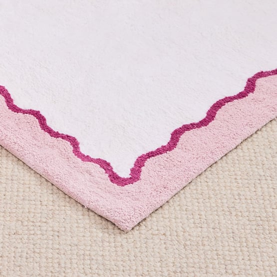  Pink & Burgundy Wavey Rug