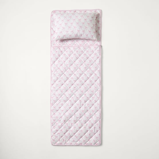 I Heart White Bows Sleeping Bag