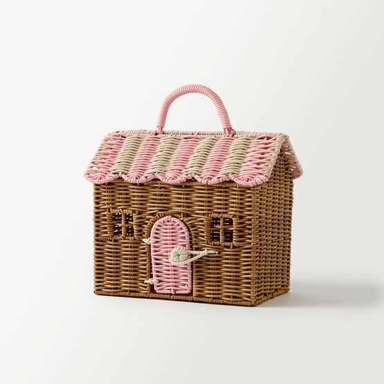 Heirloom Olivia Pink & Natural House Basket