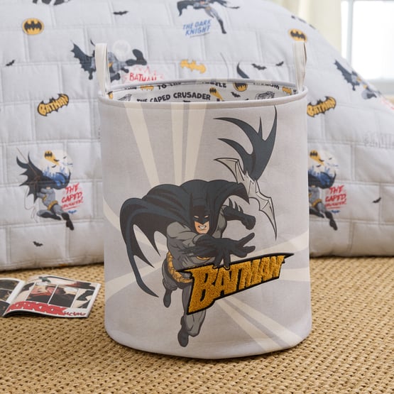 Warner Bros Batman Grey Printed Storage Basket