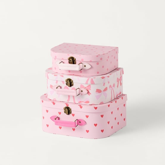 Pretty in Pink Pink Suitcase Set of 3