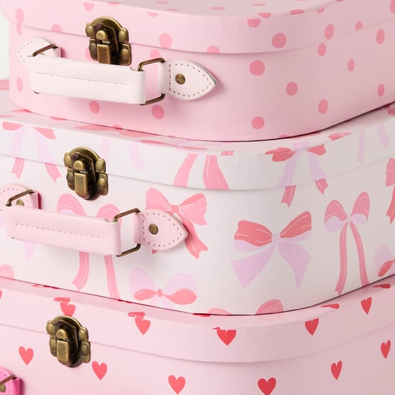 Pretty in Pink Pink Suitcase Set of 3