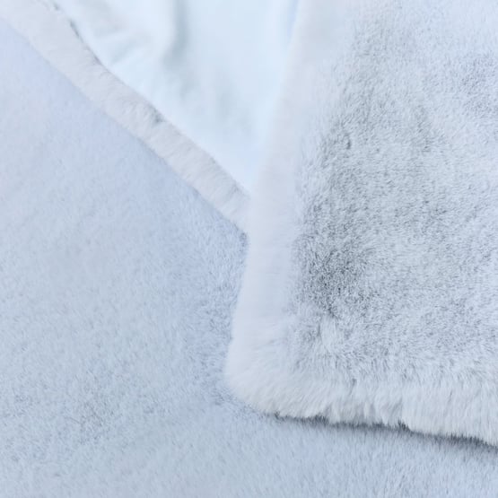 Recycled Faux Fur Sky Throw