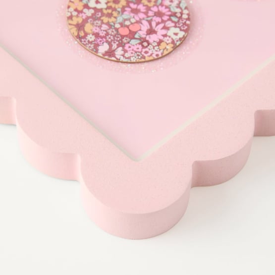 Bow Pink Floral Wall Art