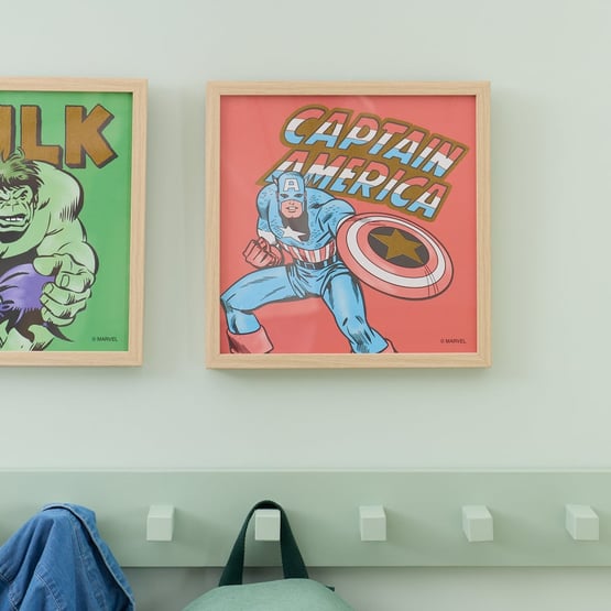 Marvel Comics Captain America Red Wall Art